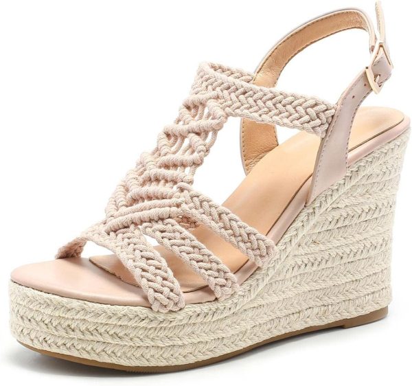 Sopends Espadrille Wedge Sandals for Women Platforms & Wedges