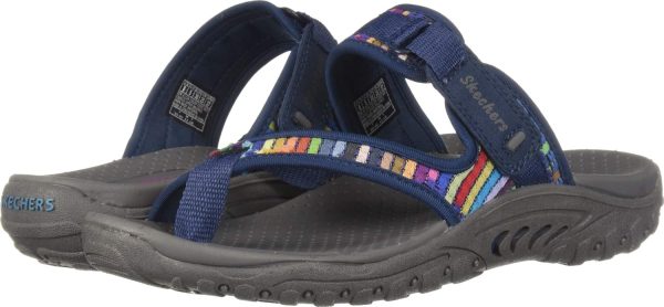 Skechers Women's Reggae Mad Swag Toe Thong Woven Sandal