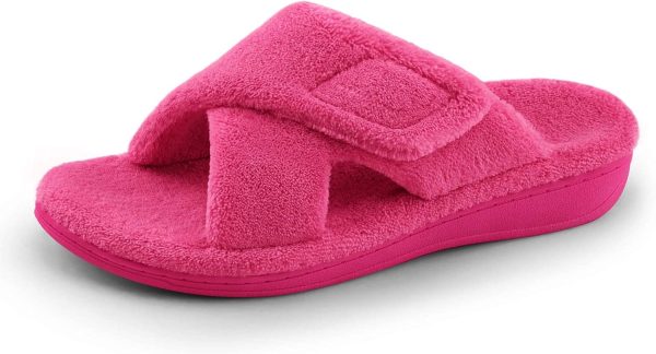 BCSTUDIO Women's Fuzzy Orthotic Arch Support Slippers Orthopedic Plantar Fasciitis Furry House Slide Slippers