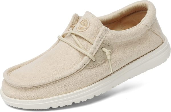 Grand Attack Walking Shoes for Women-Slip On Loafers,Linen Work Boat Shoes,Comfort&Lightweight,for Home Shopping,Dating,Driving,Traveling Shoes