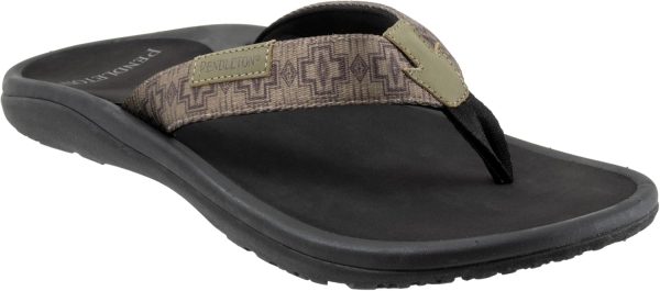 PENDLETON Men's Sandals with Cushioned EVA Insole Pattern, Microfiber Lining, Flexible Rubber Sole, 1/2 Heel