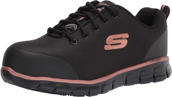 Skechers Women's Lace Up Athletic Safety Toe Industrial Shoe